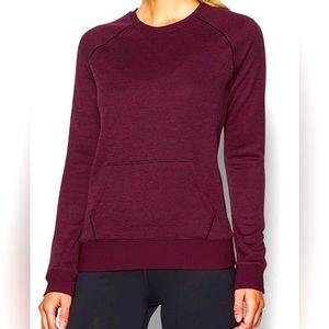 Under Armour Fleece Crew in Raisin Red, XS